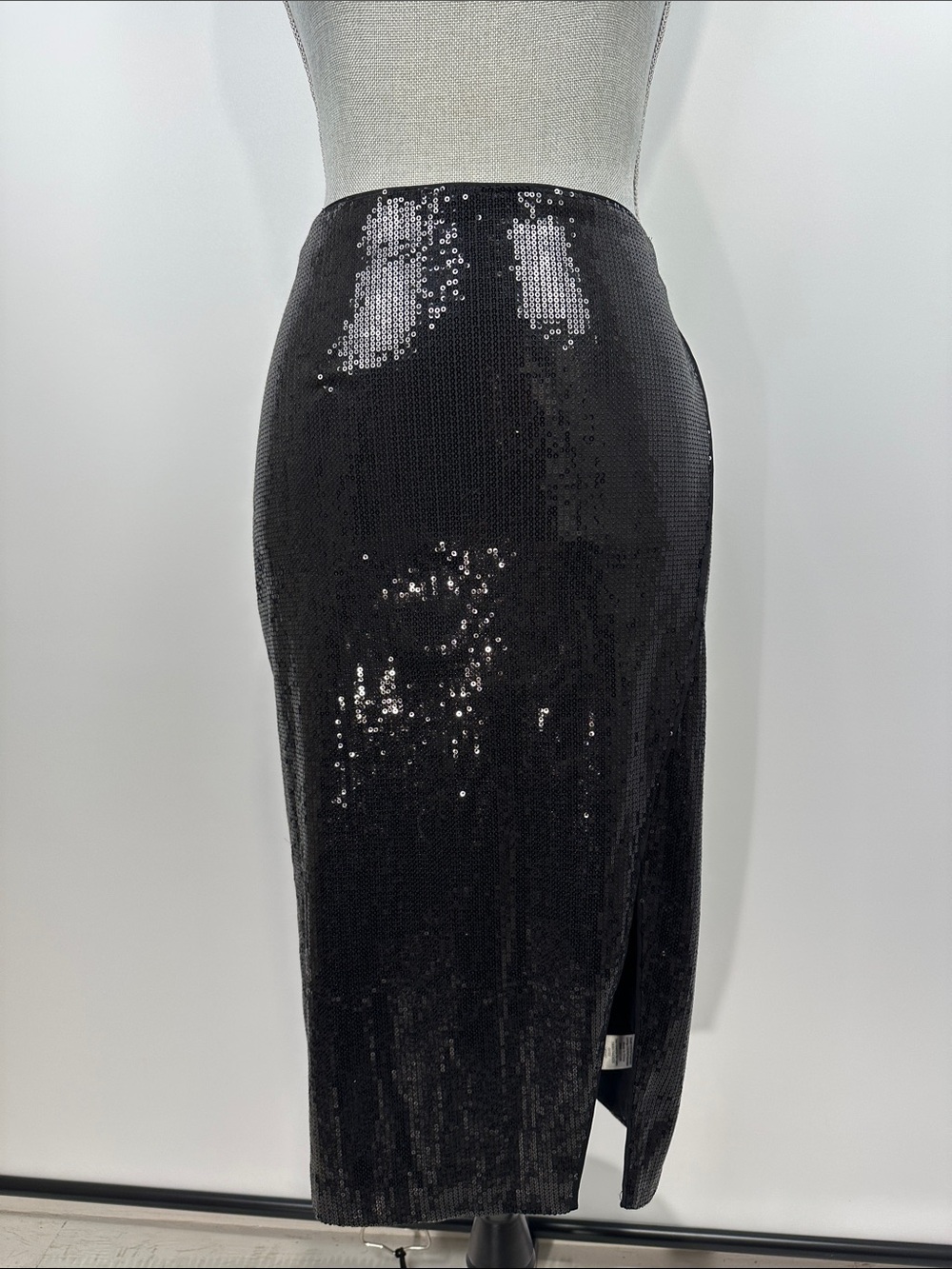 Intempo Sequined Black Pencil Skirt